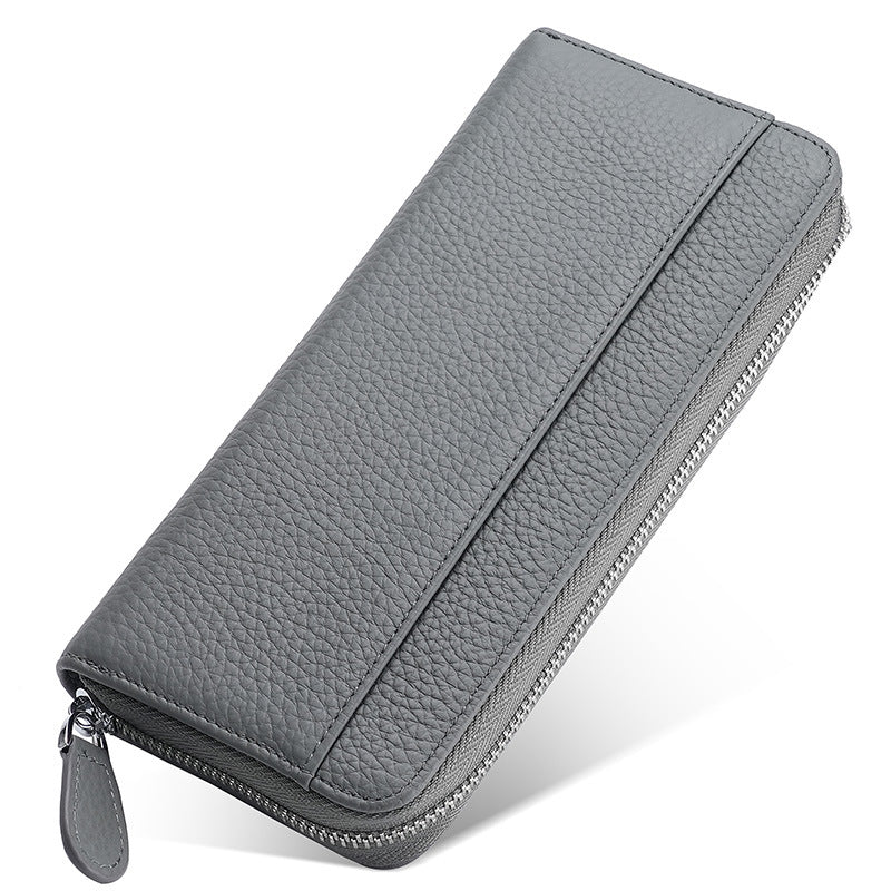 Women's & Men's & Genuine Leather Credit Long Clutch Purses