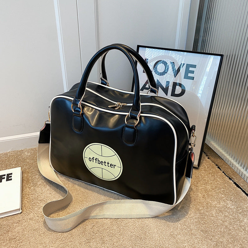 Women's Capacity Korean Fashionable Fresh Simple Baseball Shoulder Bags