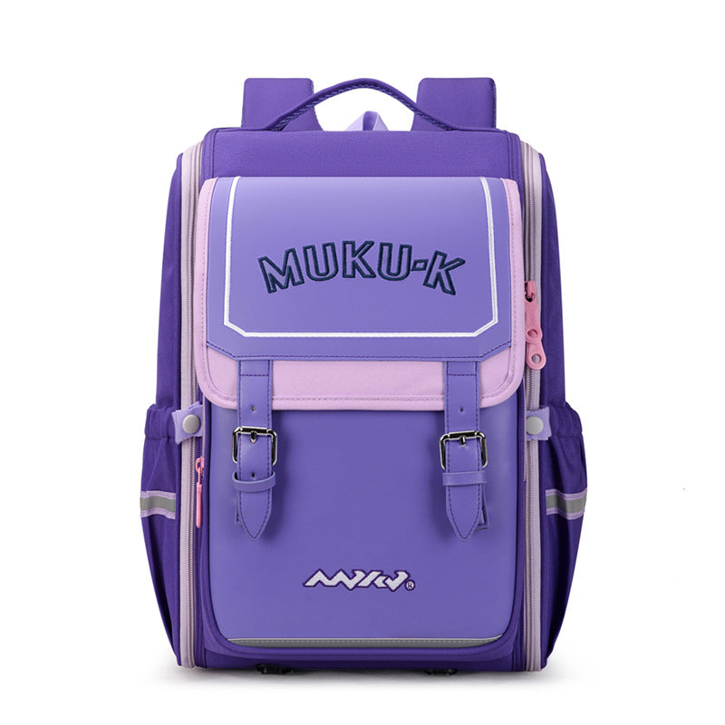 Children's Simple Style Contrast Color Boys Elementary School Students' Schoolbags