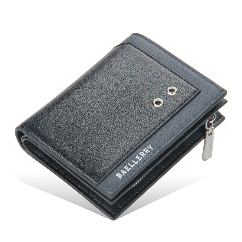 Trendy Men's Zipper Hasp Retro Vertical Purses