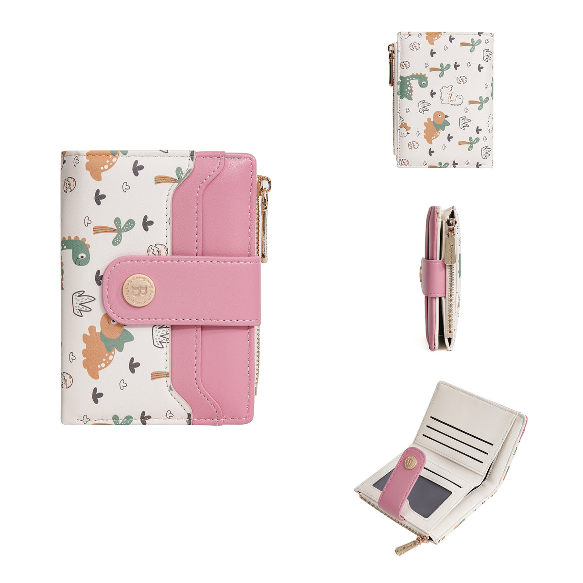 Women's Versatile Cartoon Printing Short Cute Large Capacity Two Ladies Wallet