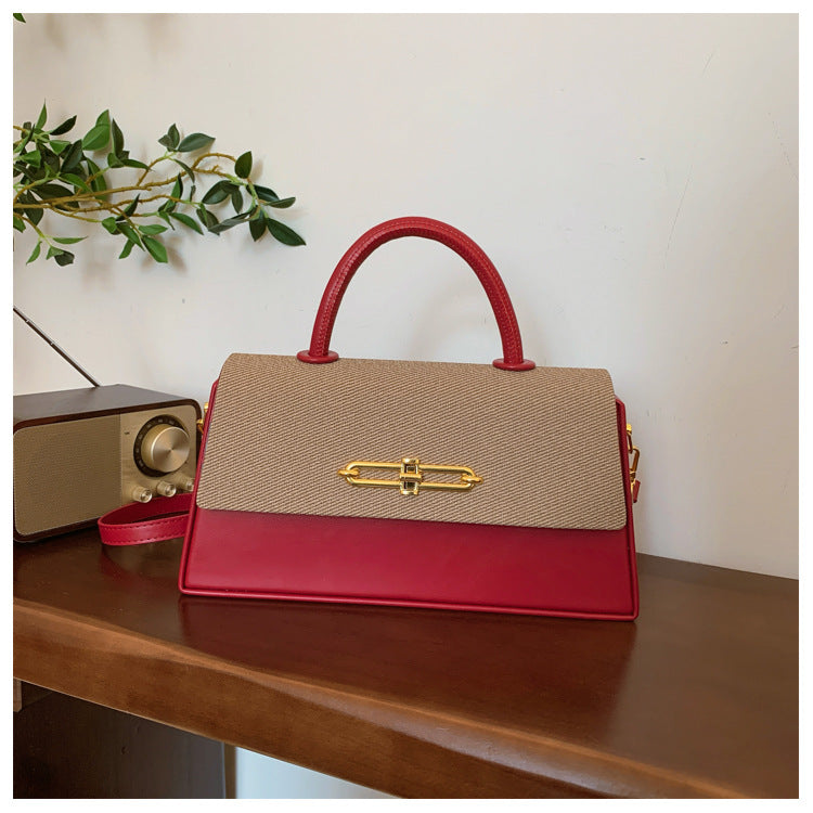 Women's Trendy Versatile Shaping Winter Contrast Color Women's Messenger Bag