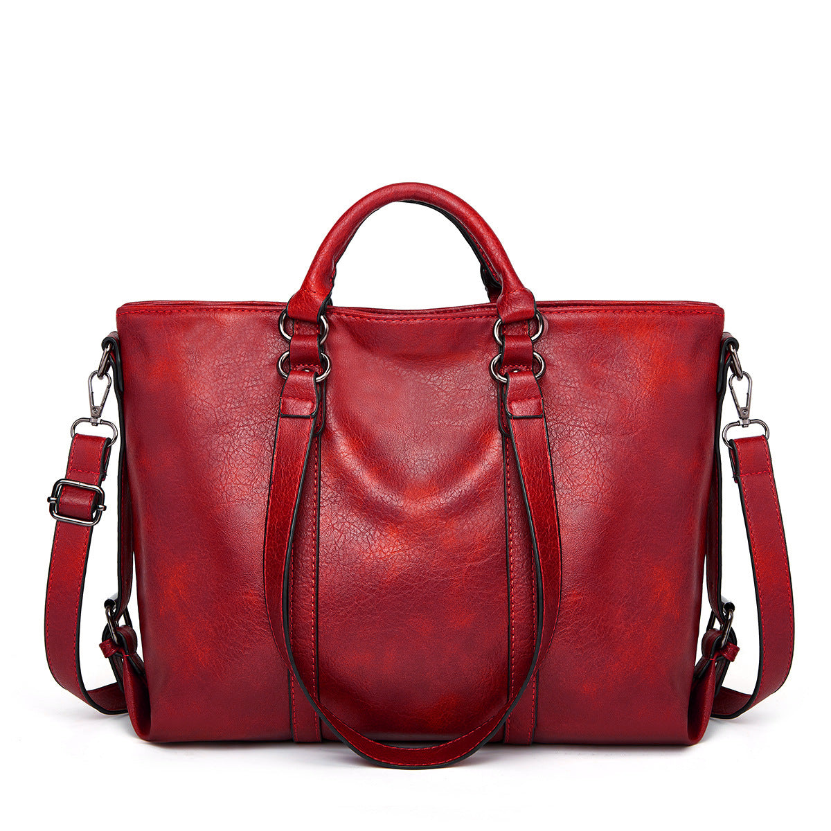 Women's Large Capacity Retro Oil Wax Skin Tote Bags