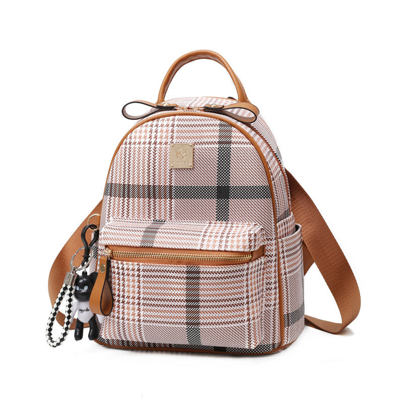Women's Korean Fashionable Large Capacity Plaid Mom Shoulder Bags