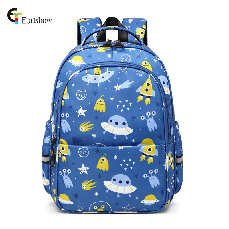 Male One Two Three Level Spacecraft Rocket Elementary School Students' Schoolbags