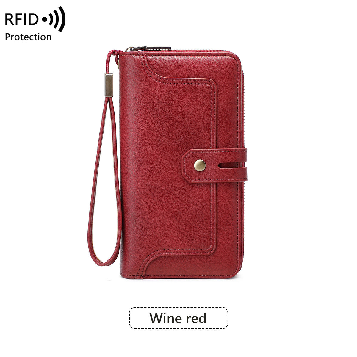 Women's Swiping Printing Contrast Color Retro Long Ladies Wallet