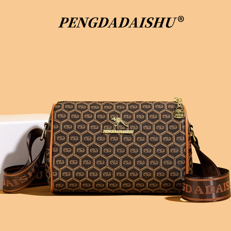 Women's Printed Wide Strap Trendy Fashion Commuter Women's Shoulder Bag