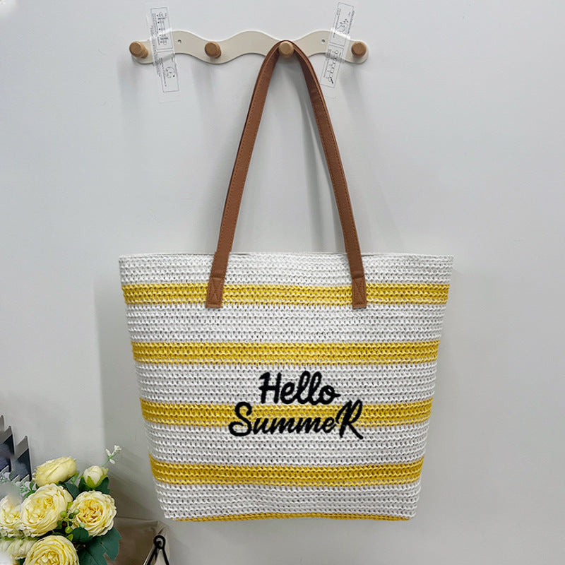 Women's Straw Shopping Mummy Beach Large Capacity Women's Shoulder Bag