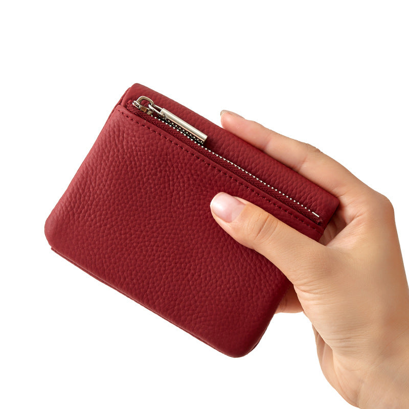First Layer Cowhide Unisex Thin Section Ladies Wallet