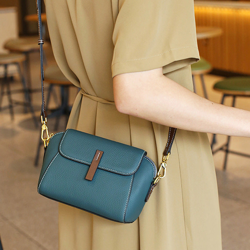Women's Genuine Leather Shell Pouch Fashionable High-grade Crossbody Bags