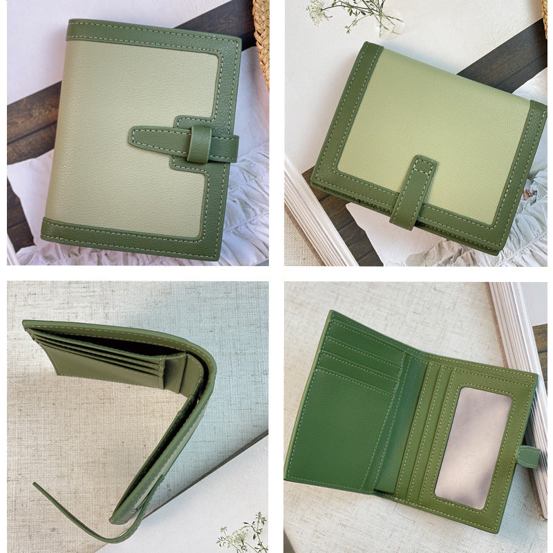 Slouchy Unique Leather Short Design Cute Ladies Wallets
