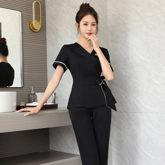 Women's Pedicure Clothes Foot Massage Technician Work Bath Uniform
