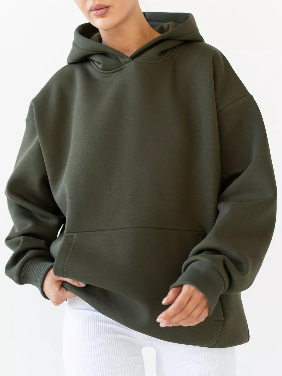 Women's Long-sleeved Hooded Pullover Loose Casual Sweaters