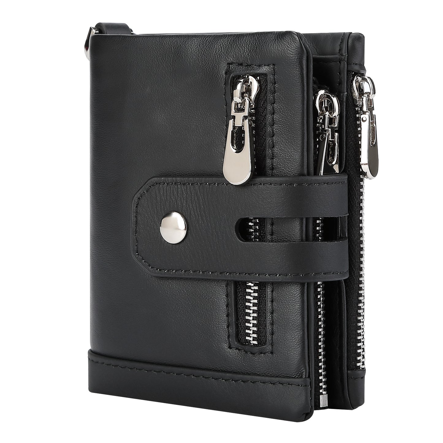 Men's Top Layer Oil Wax Cowhide Double Men's Wallets