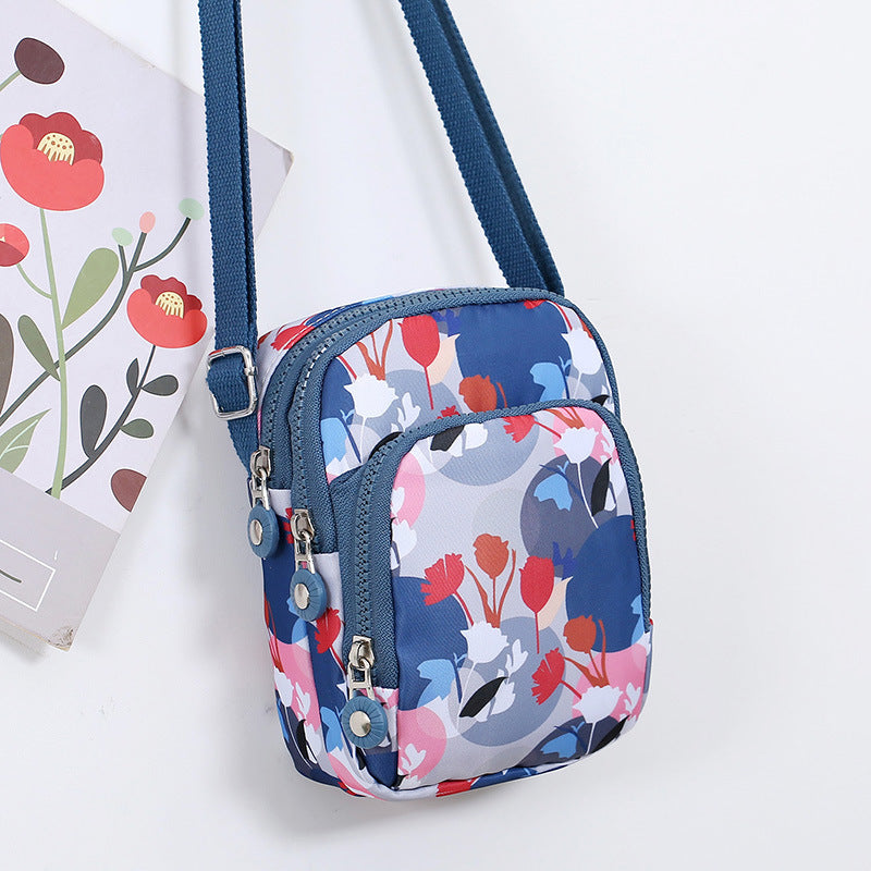 Women's Mobile Mini Nylon Trendy Vertical Women's Messenger Bag