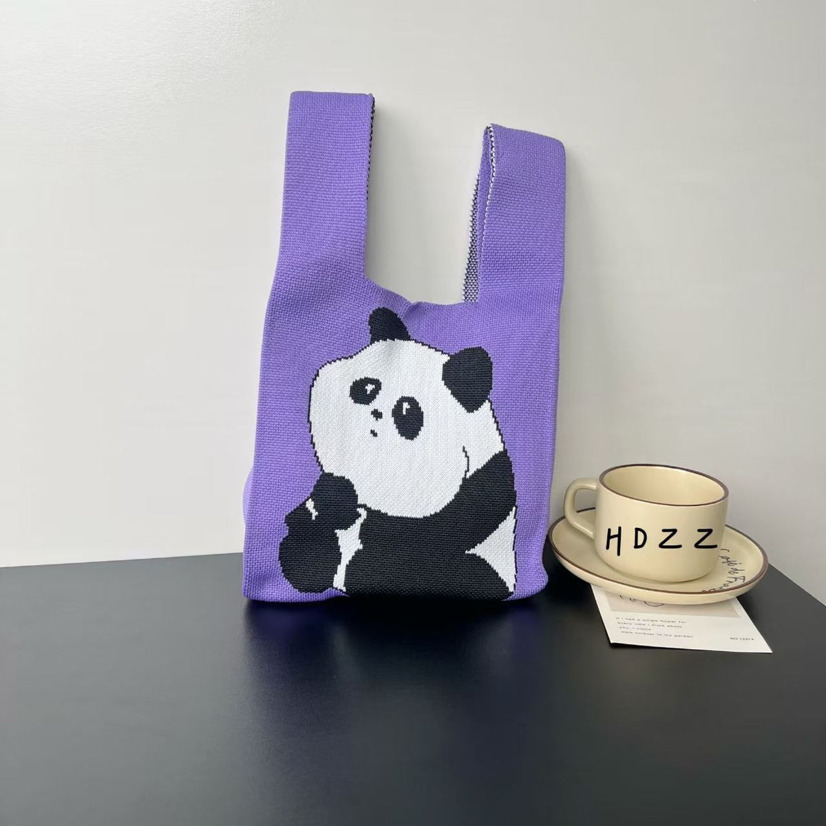 Women's Cute Panda Knitted Gift Niche High-grade Women's Handbag