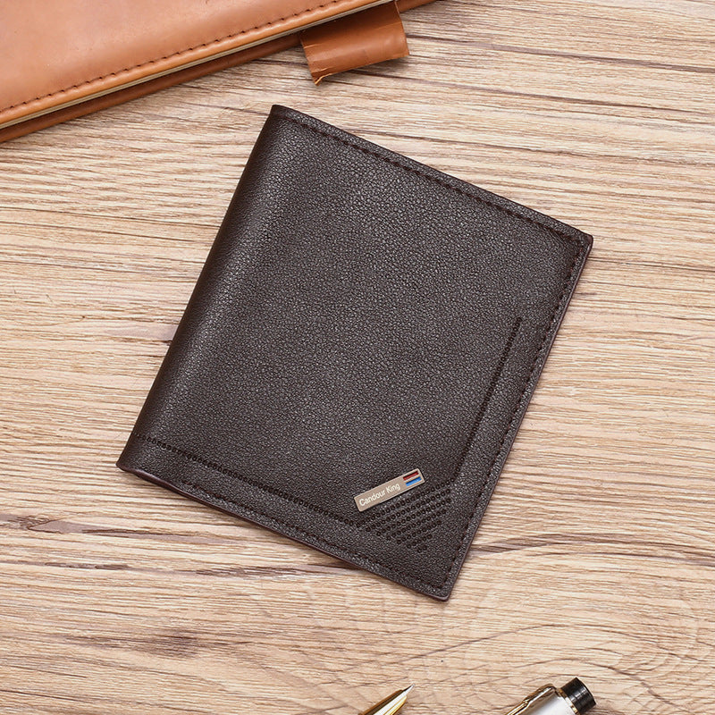 Men's Short Green Zipper Personality Versatility Integrated Men's Wallet