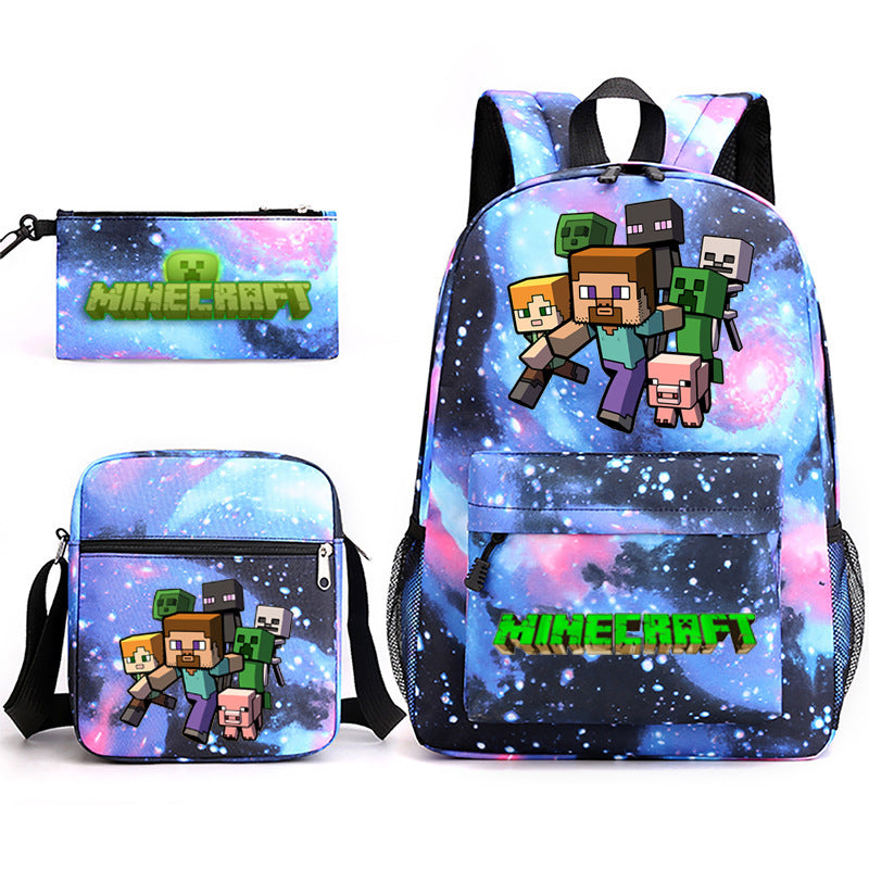 Hot Game My World Creeper Pencil Backpacks
