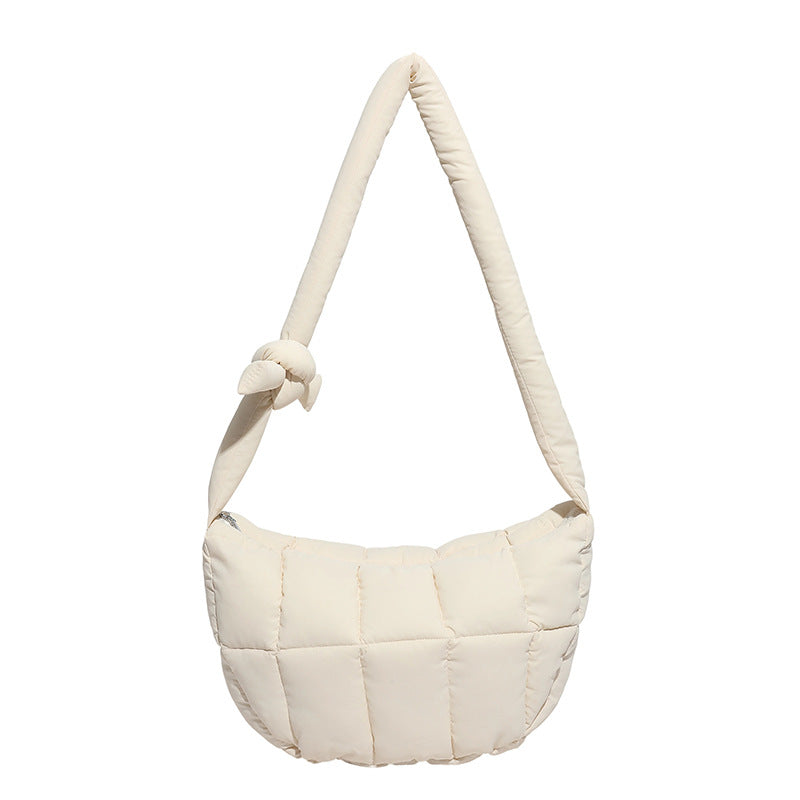 Women's Trendy Versatile Lattice Embroidery Cotton Jacket Loose Women's Shoulder Bag