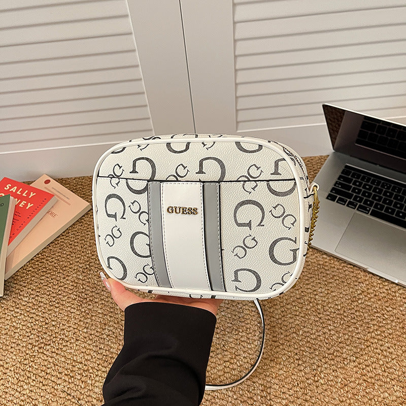Women's Spring Western Style High Textured Trend Chain Small Square Bags