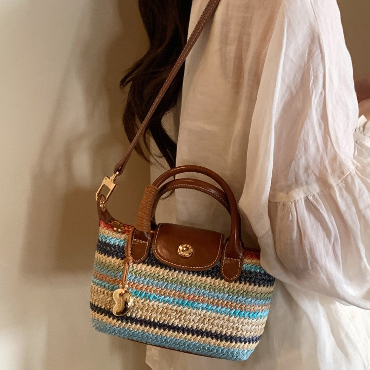 Women's Holiday Walk Summer Mini Woven Shoulder Bags