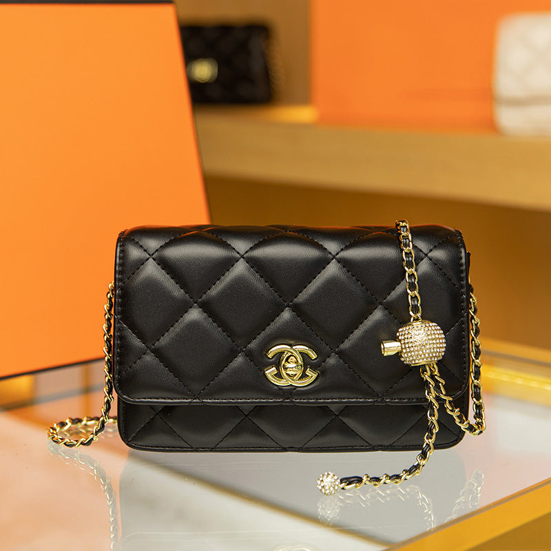 Trend Classic Style Rhombus Chain Golden Crossbody Bags