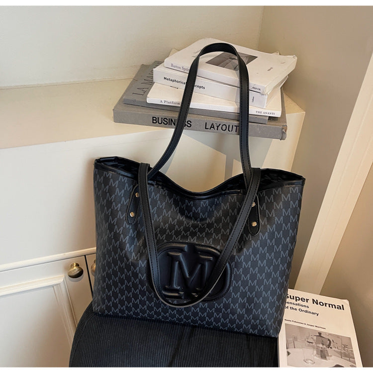 Large Capacity Commuting Fashion Printed Letter College Class Simple Bags