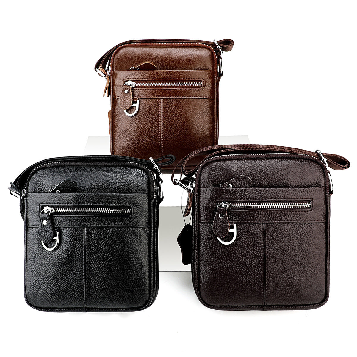 Men's First Layer Cowhide Large Capacity Bags