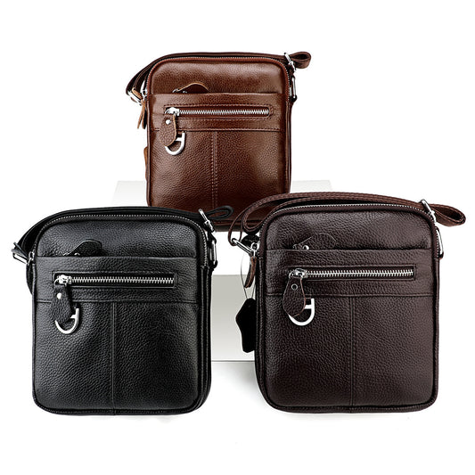 Men's First Layer Cowhide Large Capacity Bags