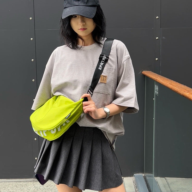 Women's & Men's & Simple Letter Oxford Cloth Large Crossbody Bags