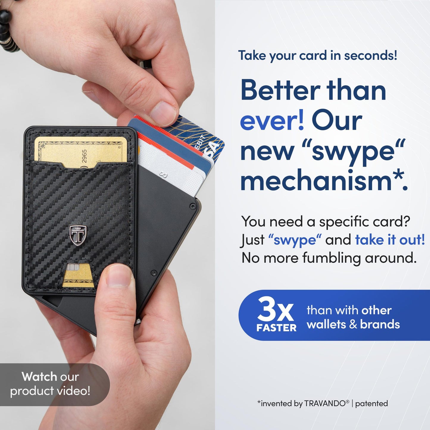 Men's Carbon Fiber Leather Full Large Capacity Position First Men's Wallets