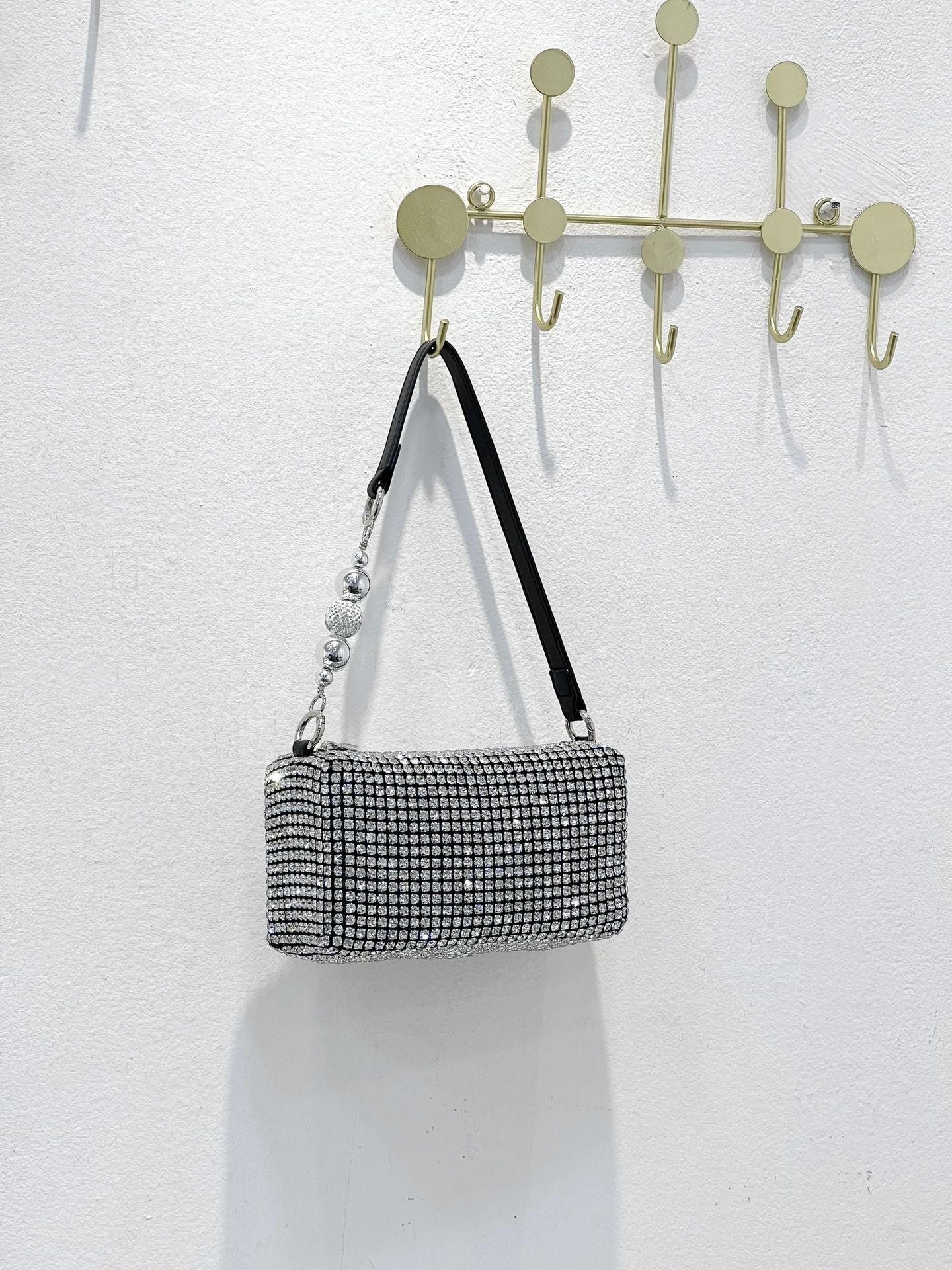 Women's Full Diamond Hot Rhinestone King Dinner Shoulder Bags