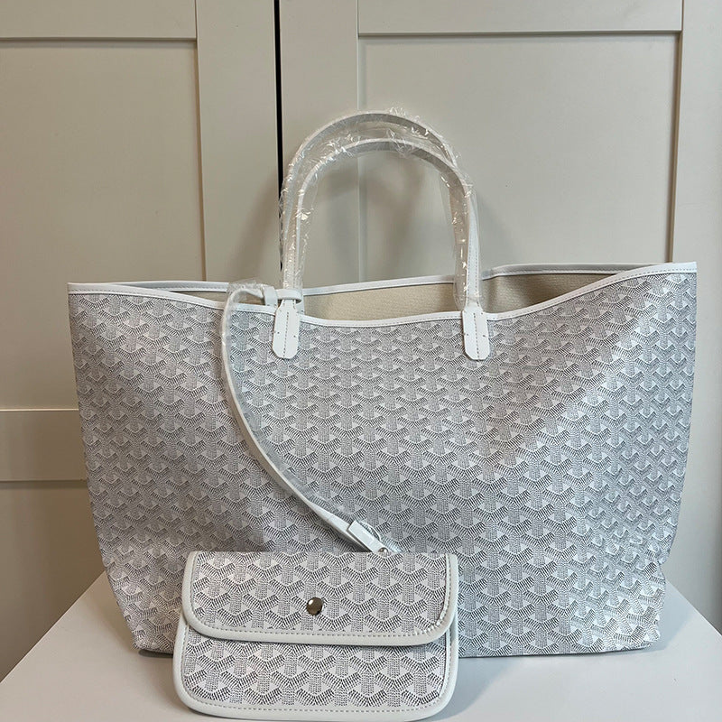 Women's Dog Teeth Large Capacity Shopping One Shoulder Bags