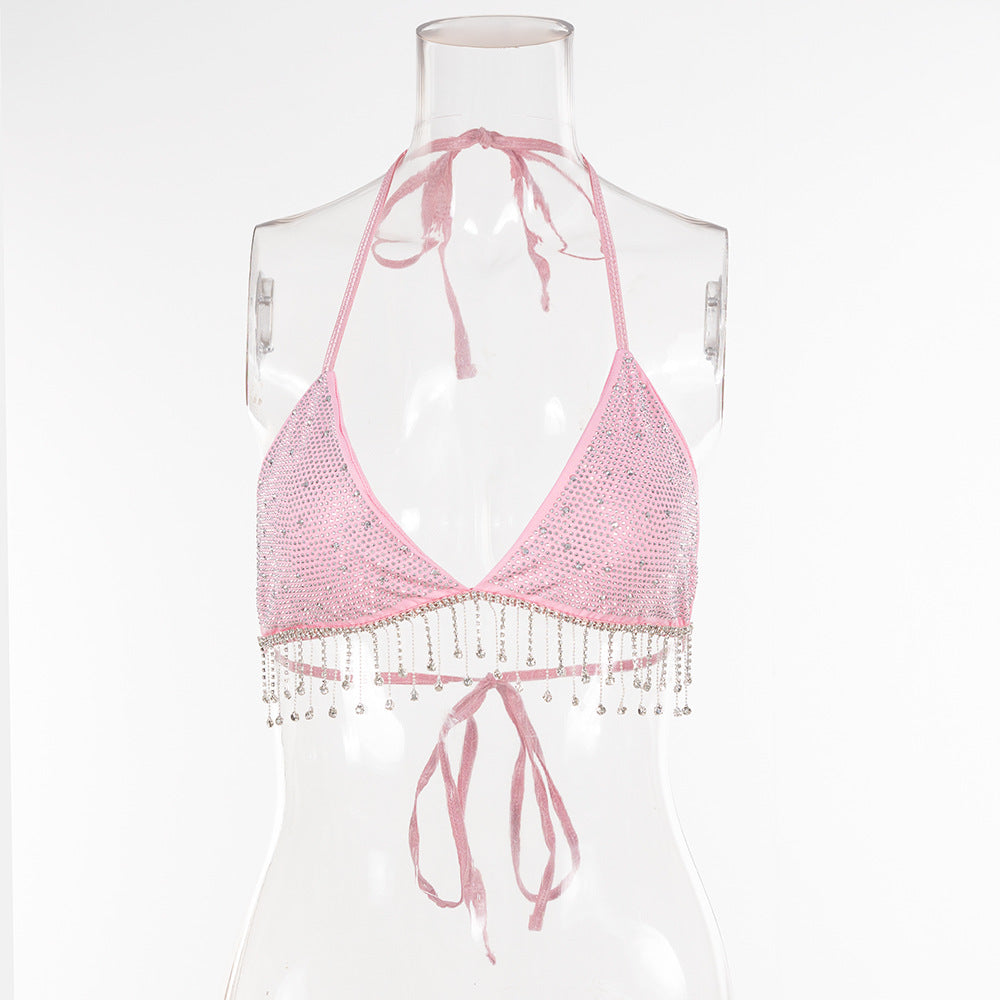 Women's Sexy Halter Cropped Tank Nightclub Hot Tops