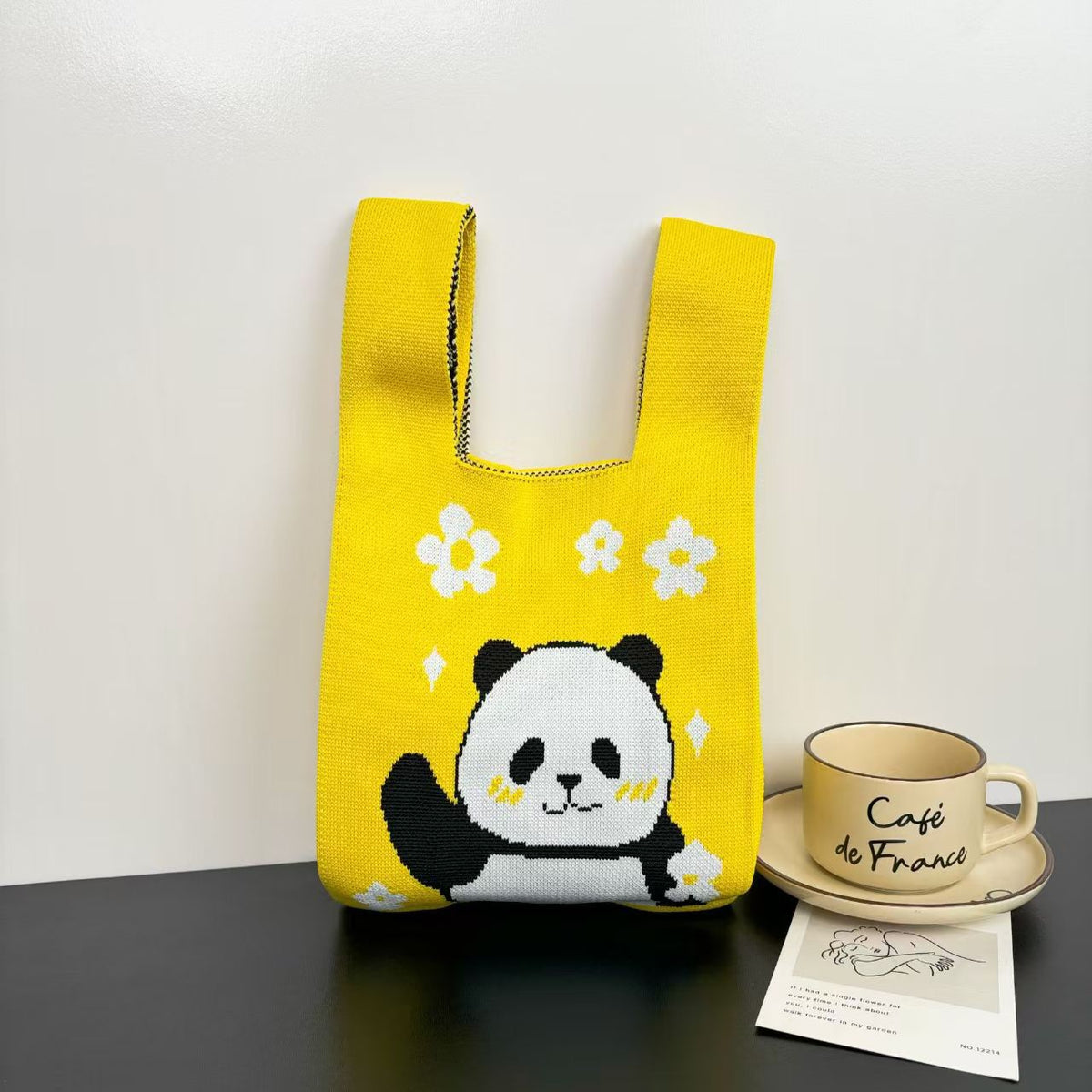 Women's Cute Panda Knitted Gift Niche High-grade Women's Handbag