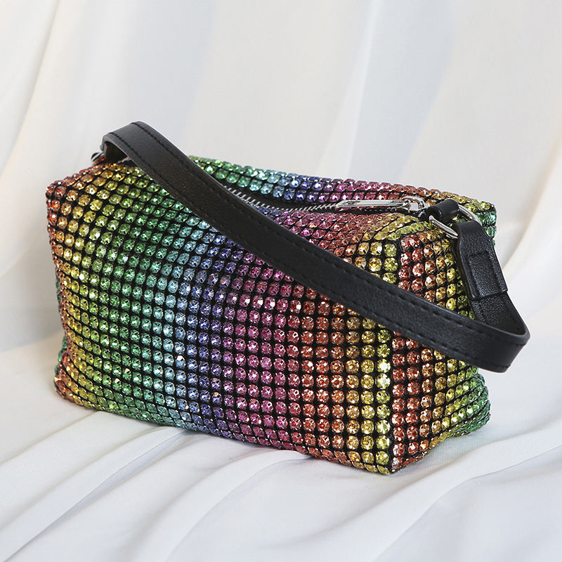 Style Underarm Dinner Rainbow Rhinestone Gradient Alexander Evening Bags