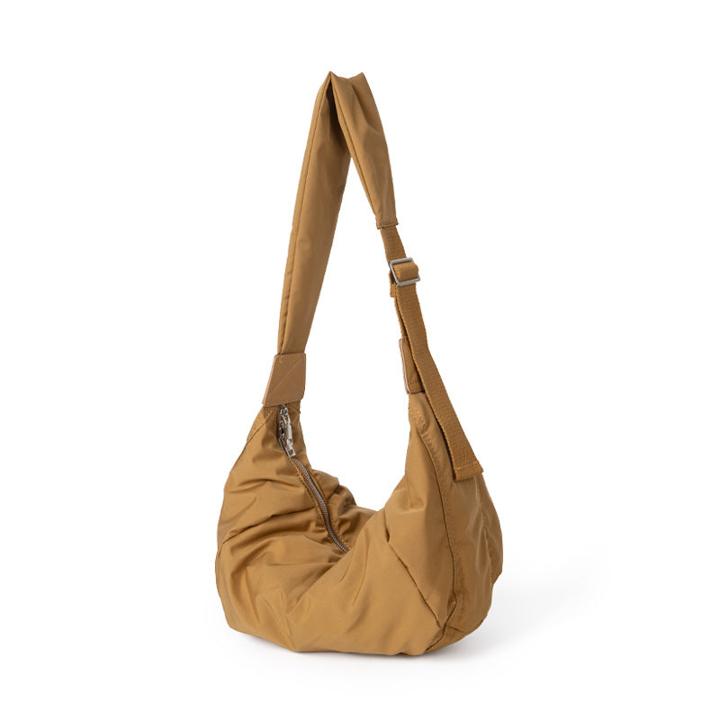 Capacity Nylon Cloth Texture Solid Color Shoulder Bags