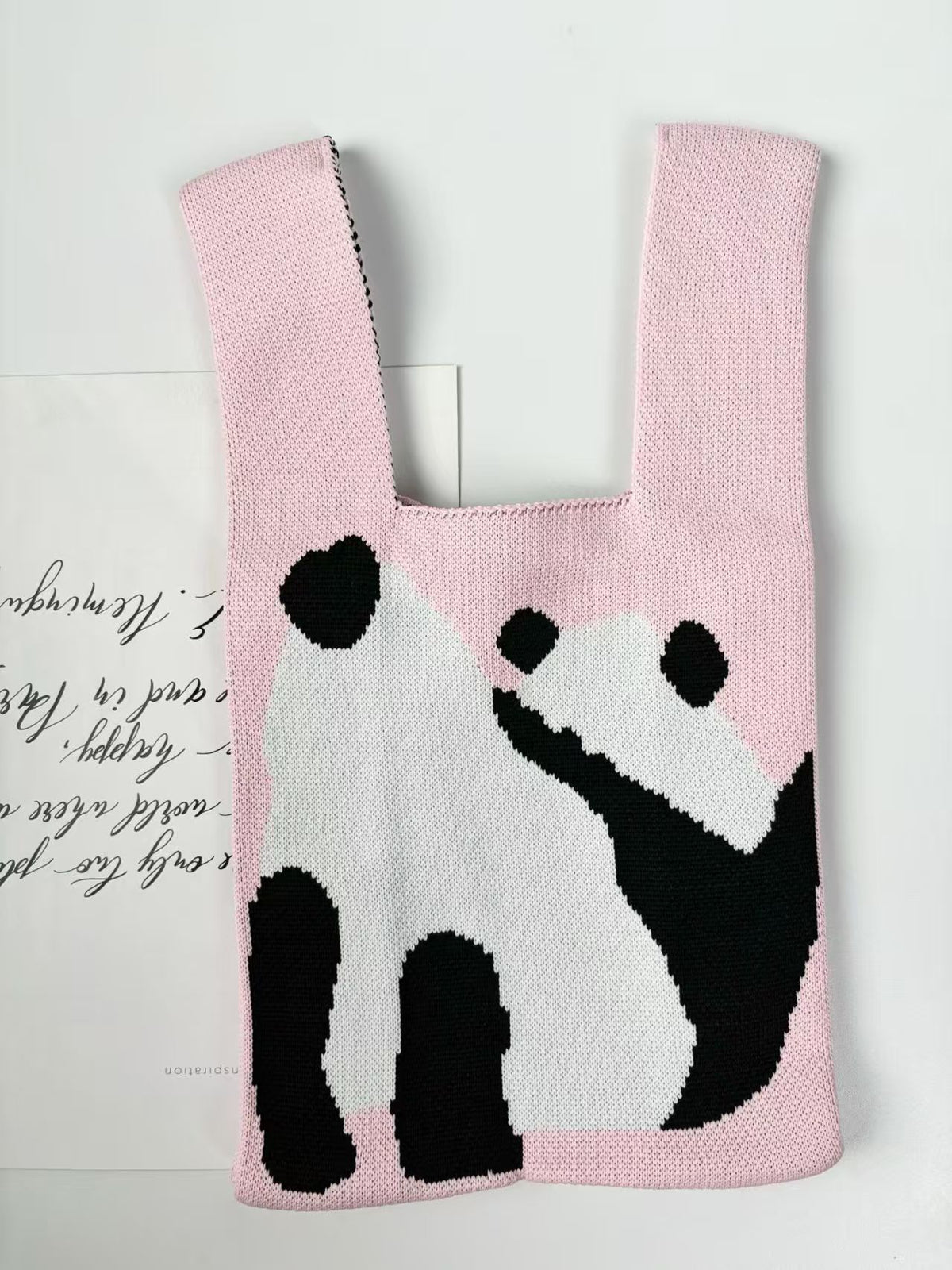 Women's Cute Panda Knitted Gift Niche High-grade Women's Handbag