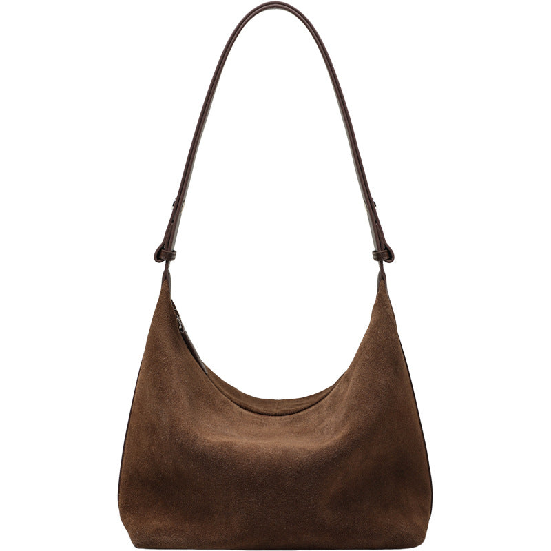 Women's Summer Frosted Suede Large Capacity Underarm Women's Messenger Bag