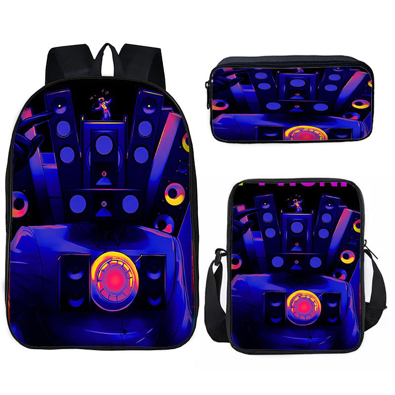 Toilet Primary Secondary Monitor Three-piece Set Elementary School Students' Schoolbags