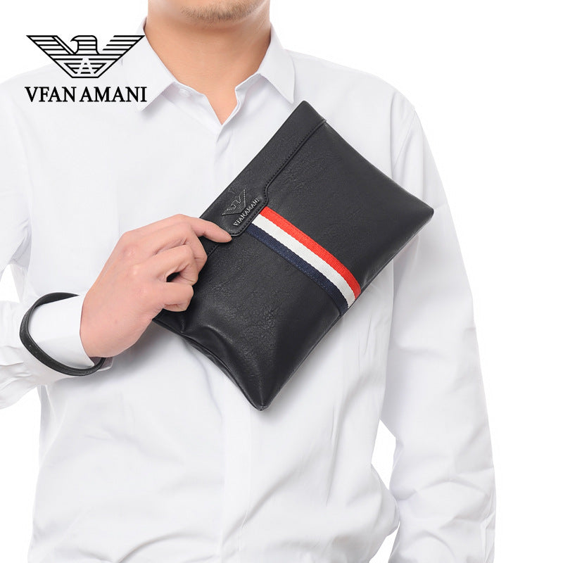 Men's Genuine Leather Clutch Envelope Large Capacity Men's Handbags