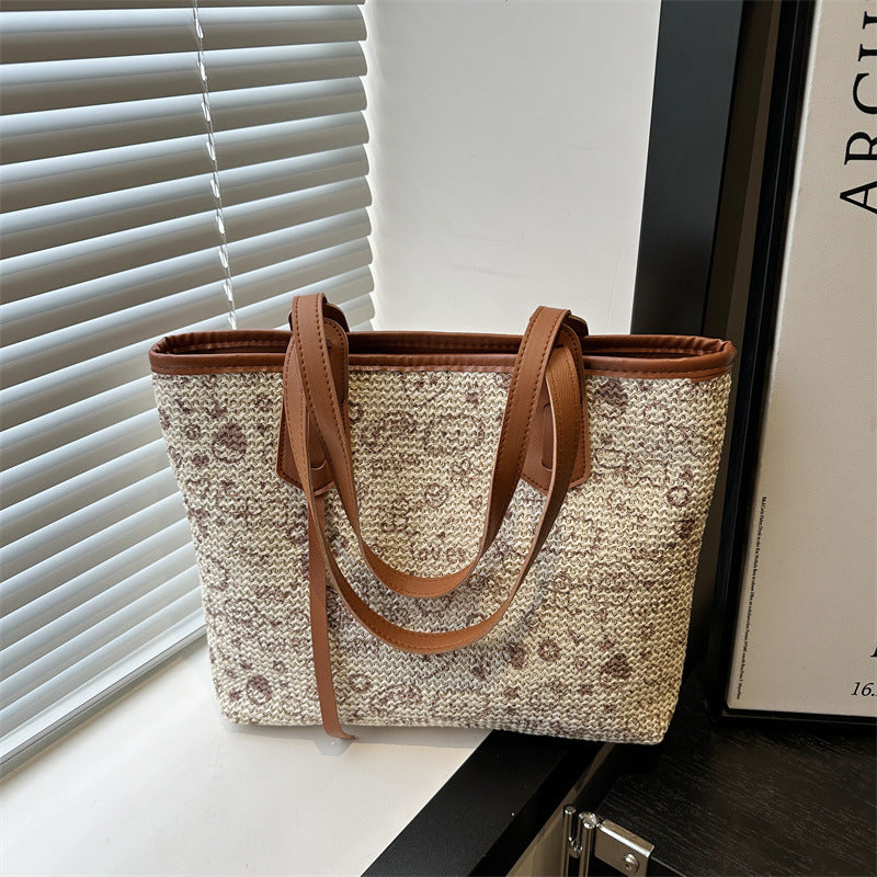 Korean Style Printed Woven Texture Leisure Bags