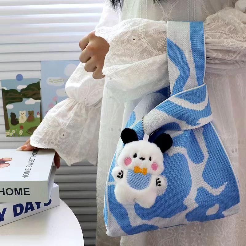 Women's Knitted Fashionable Carrying Lunch Box Gift Urban Women's Handbag