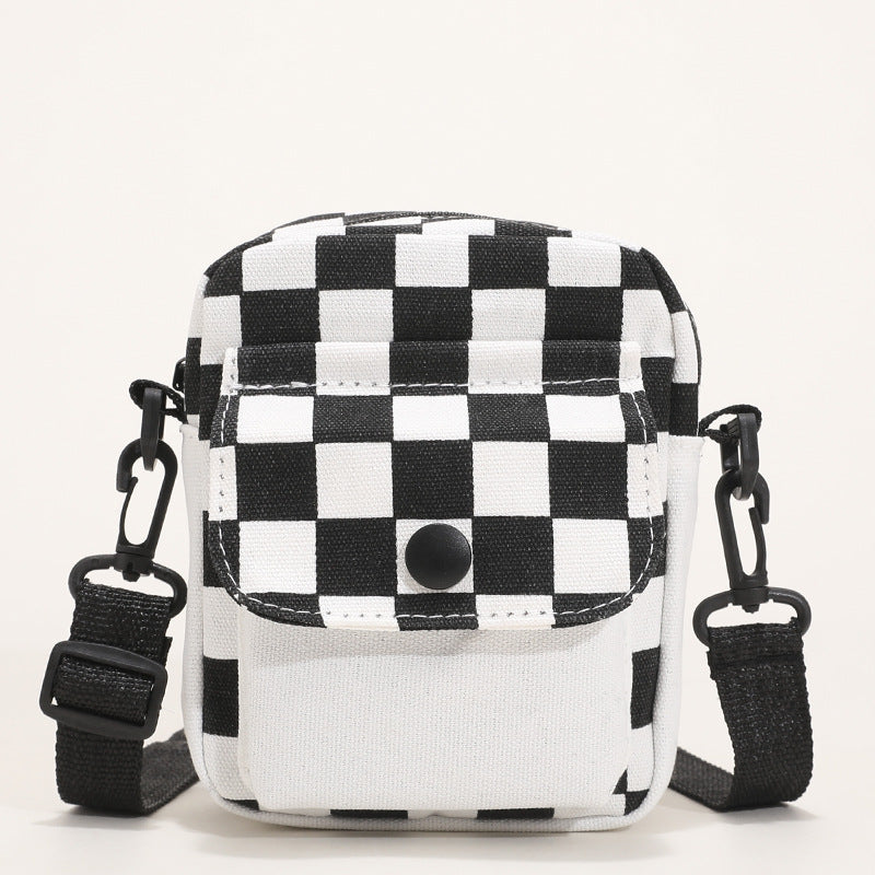 Women's Plaid Pouch Niche Personality Canvas Women's Shoulder Bag