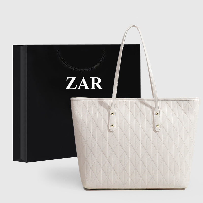 Women's Large Capacity Commuter High-grade Fashion Rhombus Tote Bags