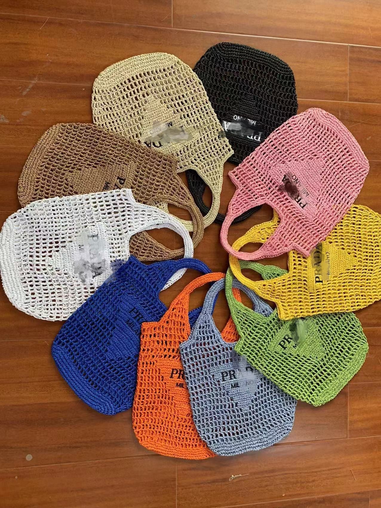 Round Net Pocket Goddess Underarm Straw Shoulder Bags