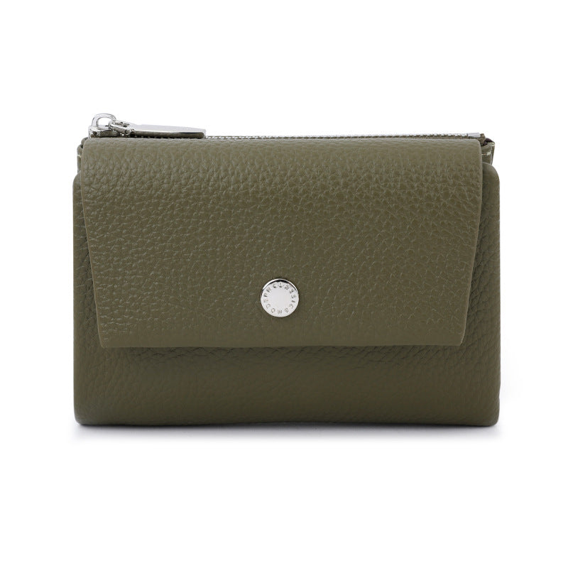 Women's Leather Magnetic Portable Pocket Flip Storage Ladies Wallet