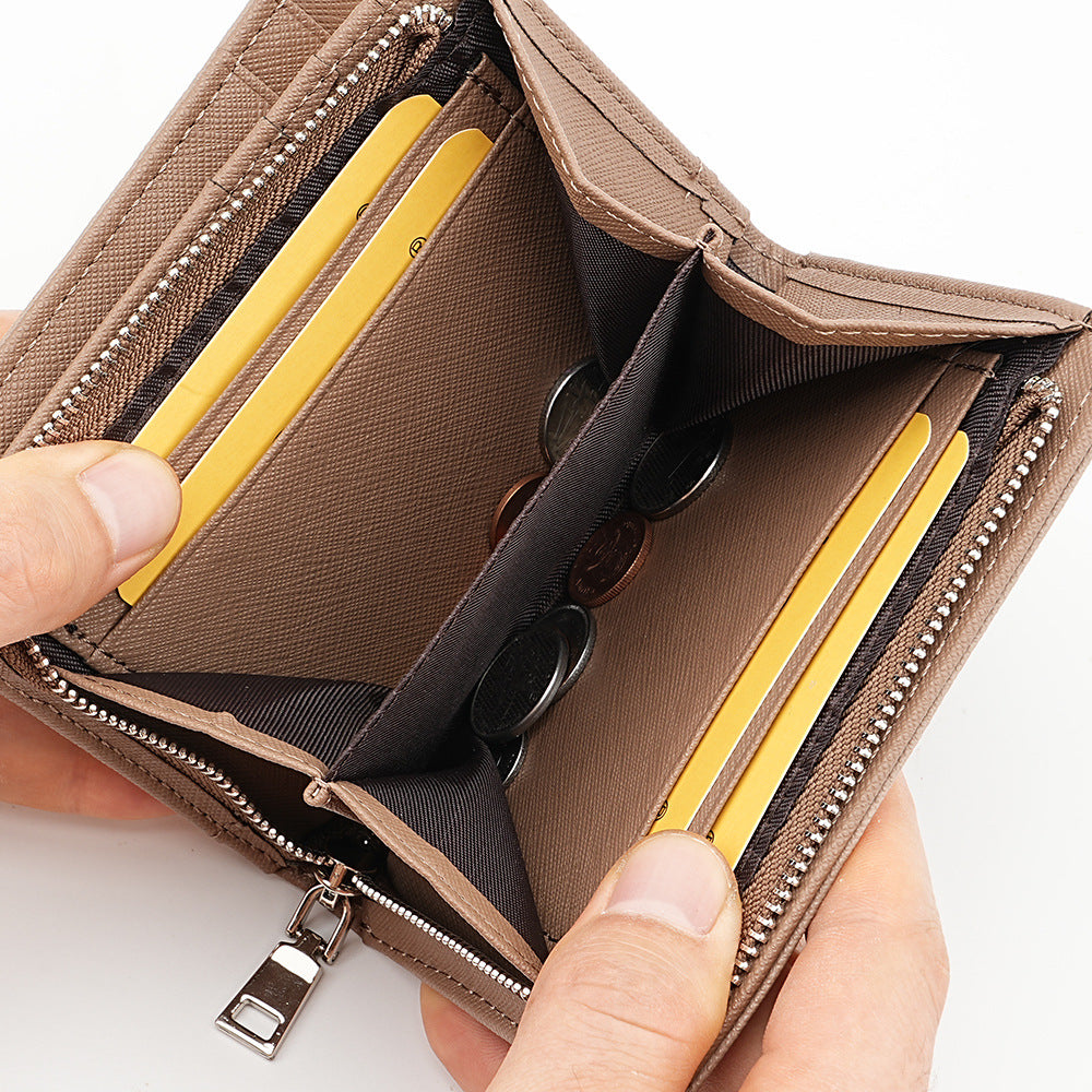 Women's & Men's & Vertical Design Genuine Leather Cross Men's Wallets