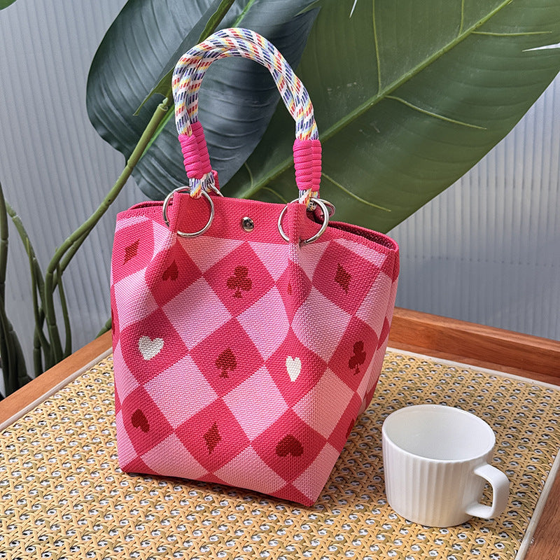 Festival Knitted Portable Out Large Capacity Women's Handbag