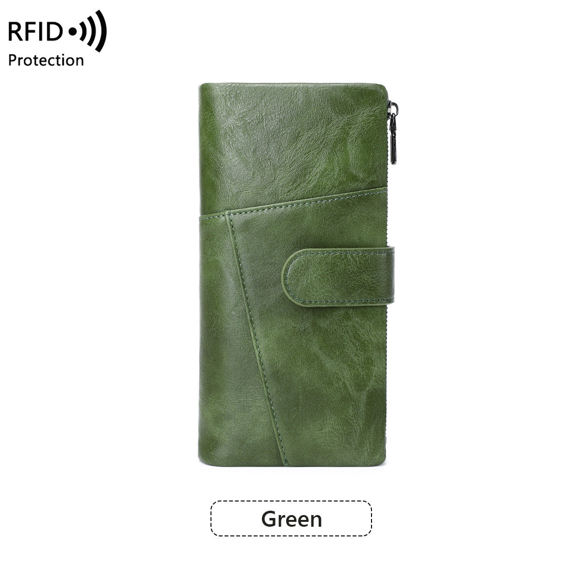 Women's Swiping Large Capacity Stitching Clutch Long Ladies Wallet